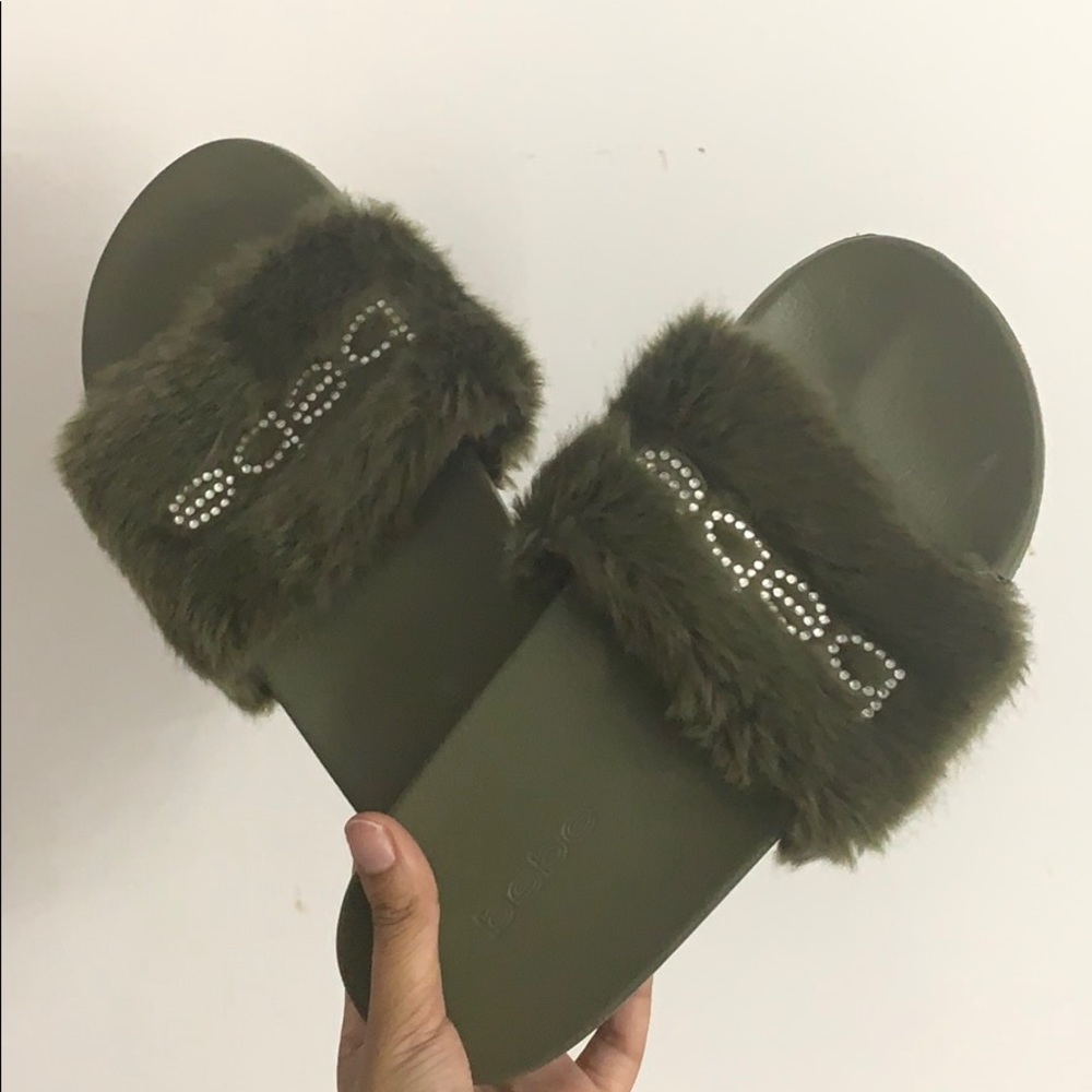 Bebe Army Green Sandals